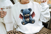 Halloween Scary Teddy Bear Clipart, an Illustration by Sublimation Artist (Thumbnail 4 of 6)