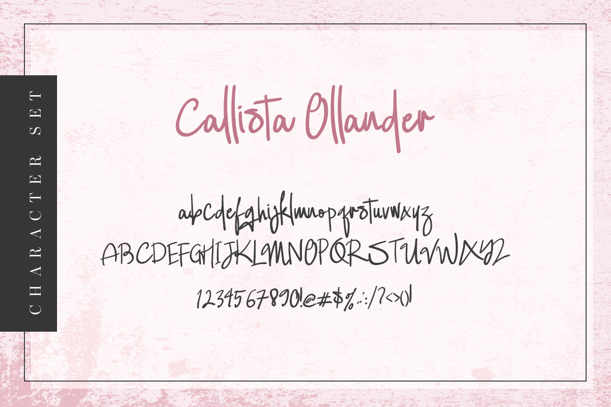 Callista Ollander Font, a Script Font by Fontruly (Photo 6 of 6)
