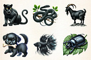 Black Animal Clipart, Animals Svg Pn, an Illustration by DreamArtGraphic (Thumbnail 3 of 4)