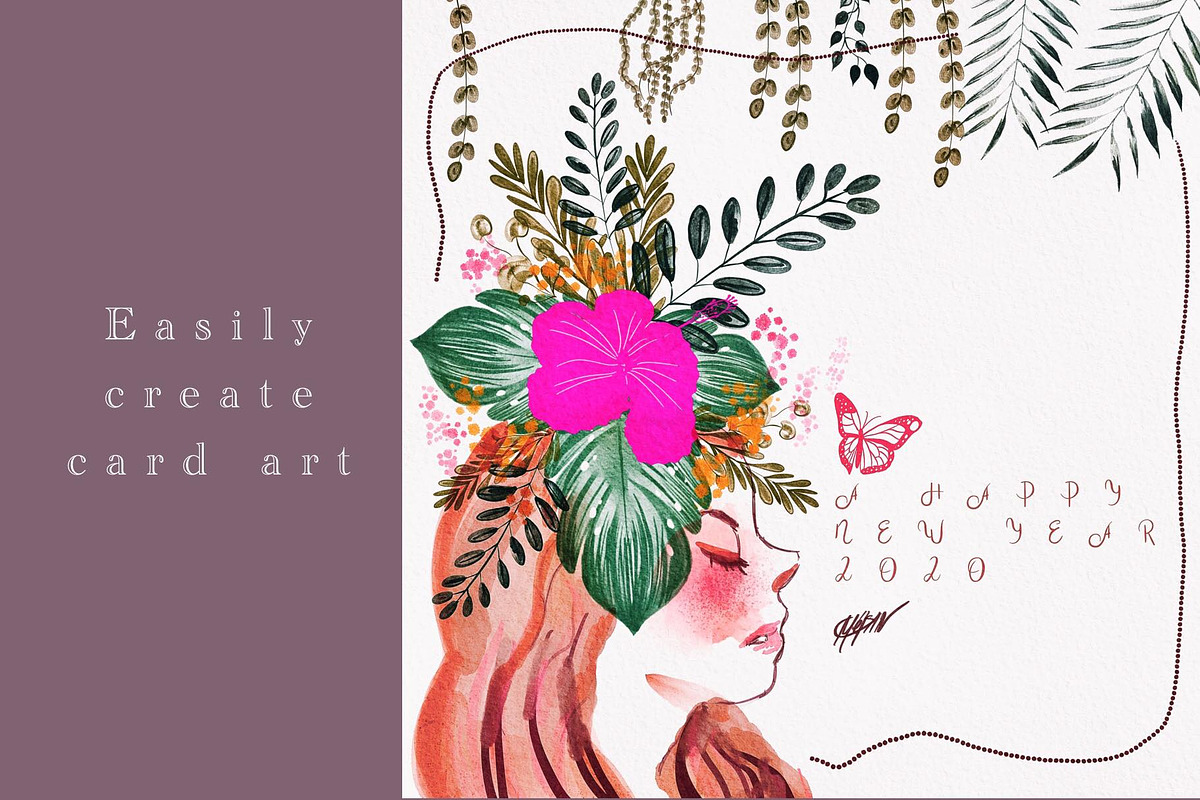 Secret garden procreate stamp brush, a Brush Add-On by Meisanmui (Photo 2 of 8)