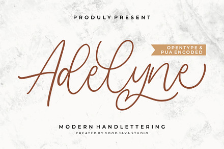 Adelyne - Modern Handlettering, a Script Font by Good Java Studio