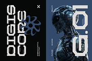 Elons - Industrial Techno Typeface, a Sans Serif Font by Imoodev (Thumbnail 2 of 6)