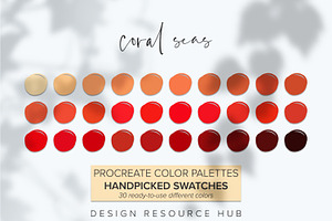 Procreate Color Palette Coral Seas