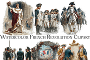 Watercolor French Revolution Clipart, an Object Graphic by ArtisticTimberStudio (Thumbnail 1 of 2)
