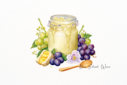 Floral Vintage Jam jar and Toast, a Food Illustration by New-School-Wave (Thumbnail 4 of 5)