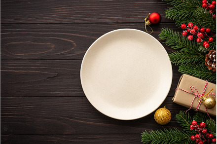 Christmas table setting with plate, a Food & Drink Photo by Nadia-nb