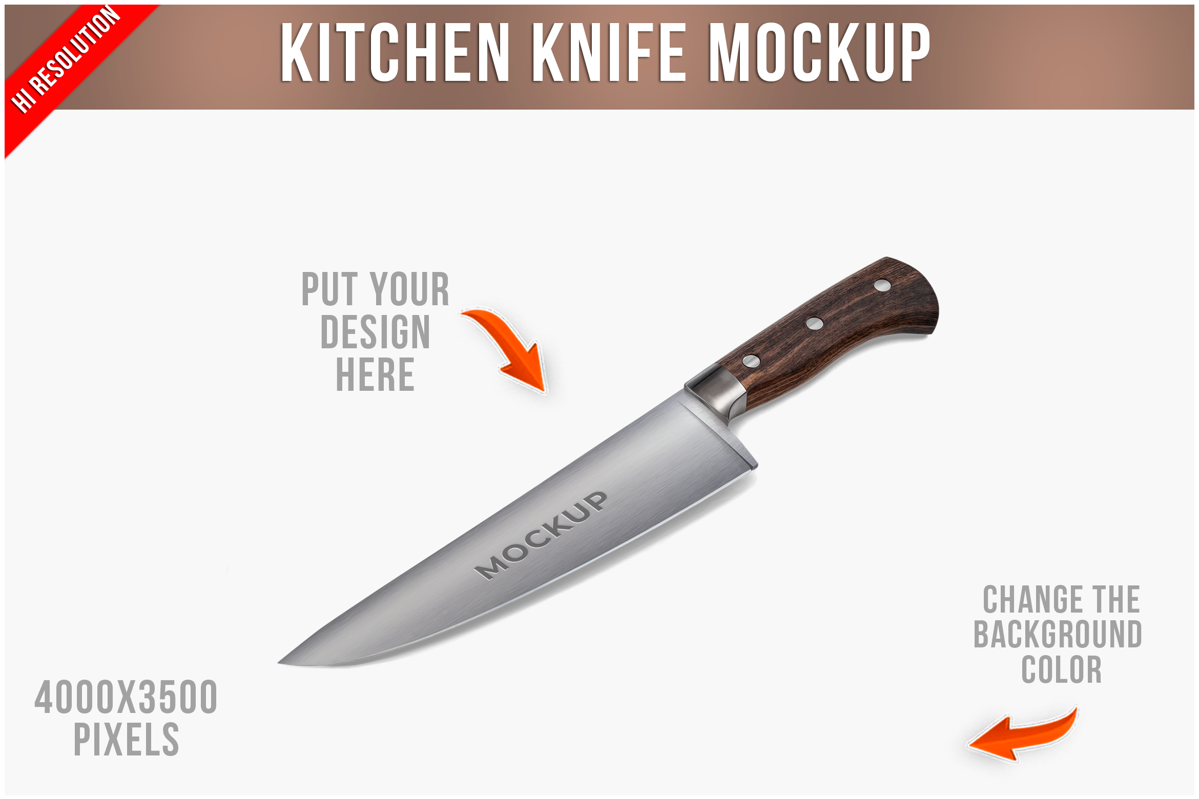 Kitchen Knife Mockup Psd by Brunos Shop  Creative Market