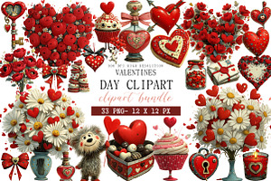 Valentine’s Day Clipart, an Illustration by DreamArtGraphic