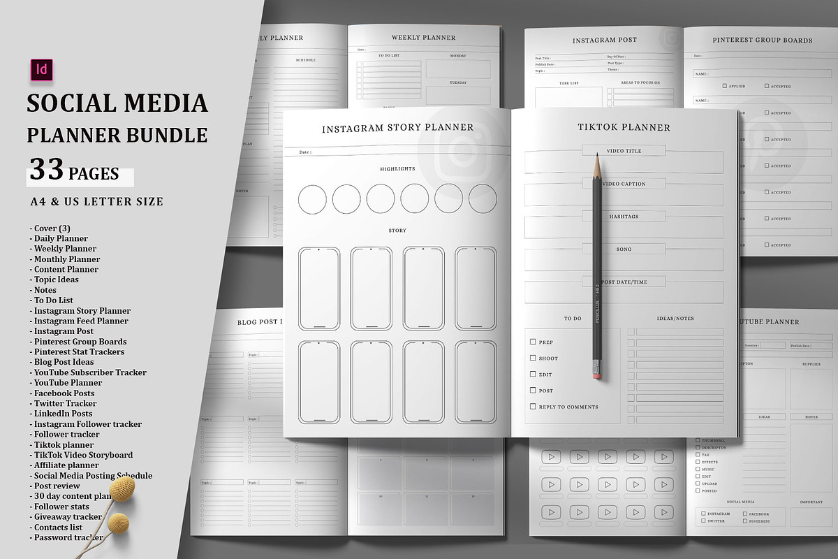 Editable social media planner bundle, a Stationery Template by Design Zone (Photo 1 of 9)