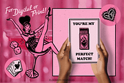 Lucky Love Retro Valentines Graphics, a Seasonal Illustration by Eldorado Design Co. (Thumbnail 3 of 5)
