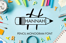 Pencil Monogram Font
