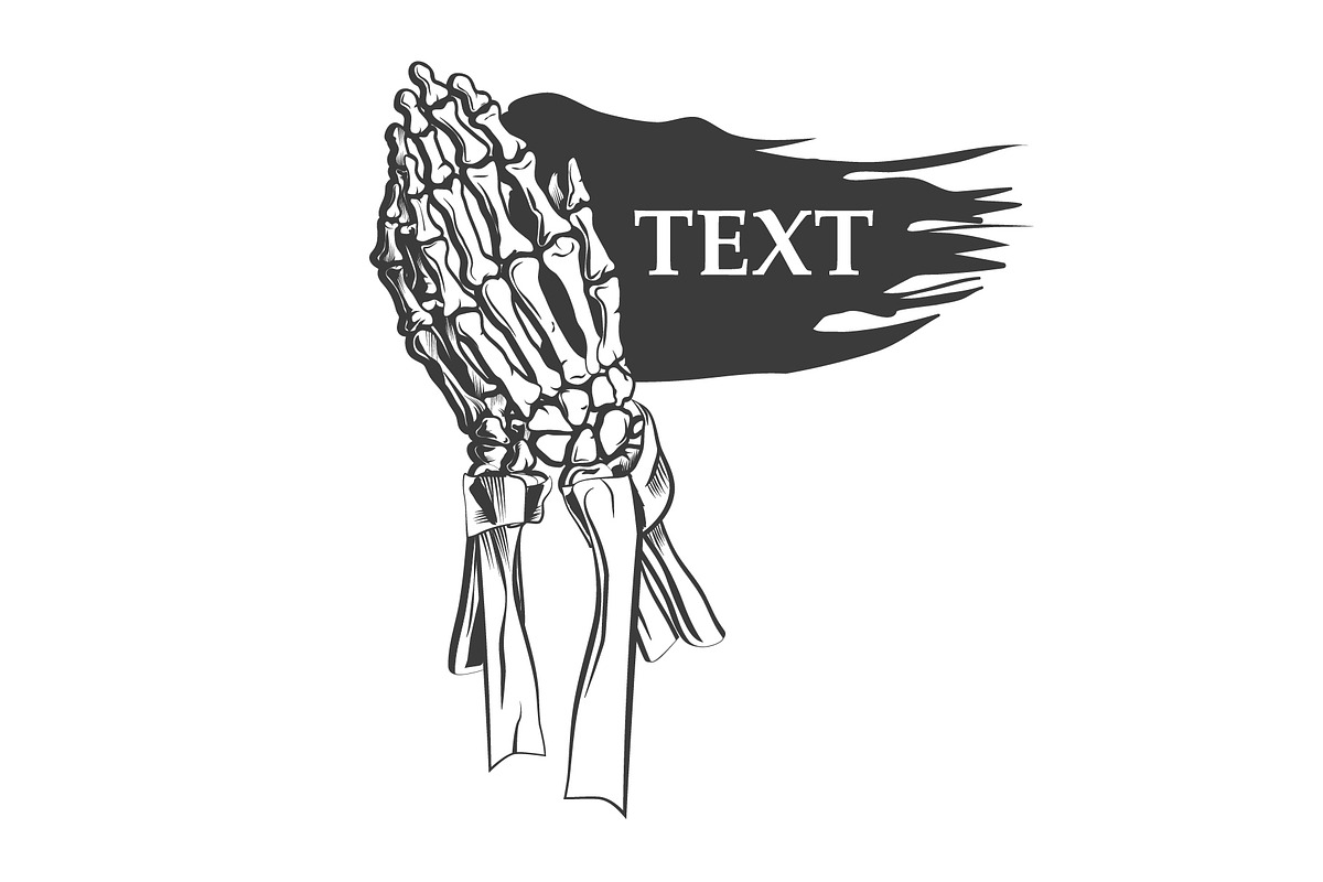 Vector illustration - Praying skelet, a Background Graphic by Tomass2015 (Photo 3 of 5)