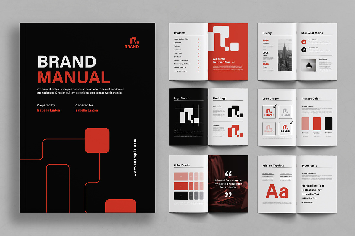 Identity Brand Manual Guidelines, a Brochure Template by ContestDesign (Photo 1 of 4)
