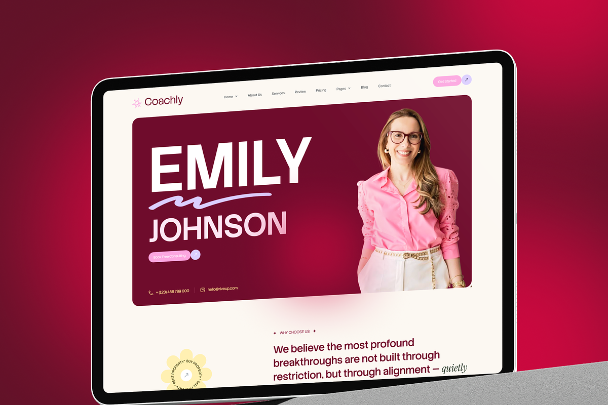 Life Coach Wix Studio Template, a Wix Template by RiveupDigital (Photo 1 of 8)