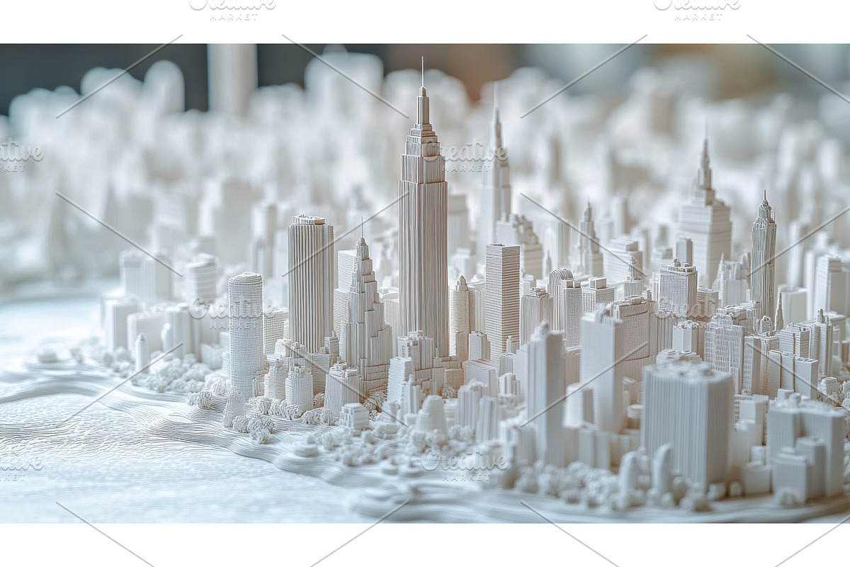Intricate White Paper Model of New, an Illustration by tilialucida