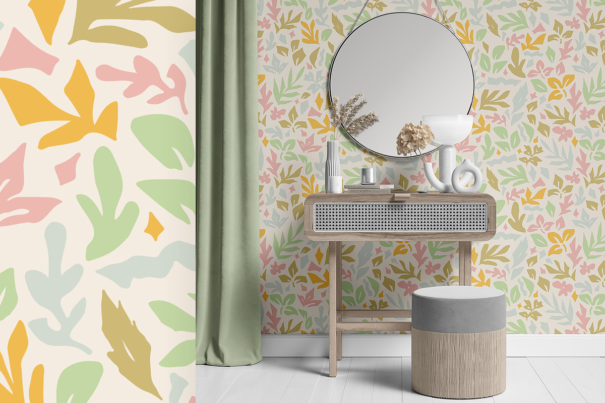 Abstract Botanical Shapes, a Pattern Graphic by MalyskaStudio