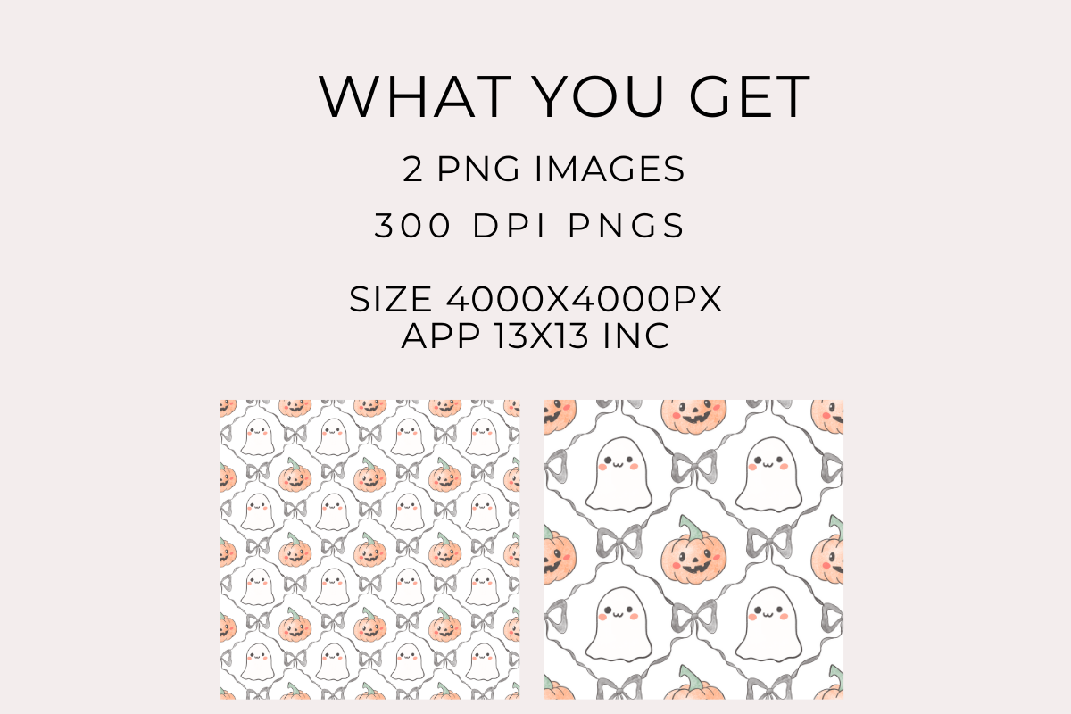 Cute Halloween conquette Ghost, a Decorative Illustration by Anca Digital Vibe (Photo 2 of 5)