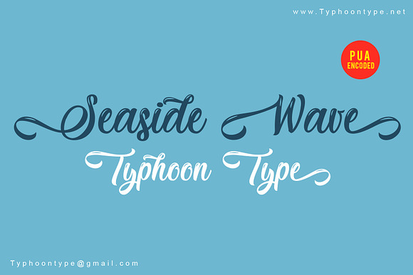 Seaside Wave font preview 3
