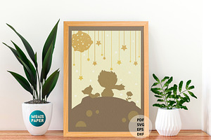 The Little Prince Paper Cut LigthBox