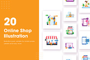 Online shop illustration pack, an Illustration by Creastale (Thumbnail 1 of 6)