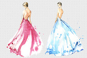 Floating watercolor dresses fashion, an Illustration by Kamenuka (Thumbnail 3 of 4)