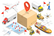 Delivery Services Set 01, a Work Illustration by AndriiStore (Thumbnail 5 of 11)