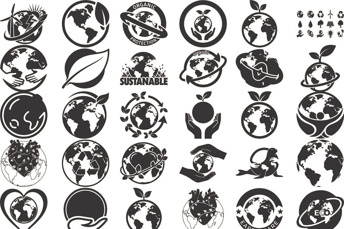 earth care symbol silhouettes, an Illustration by Amazin_art (Photo 1 of 31)