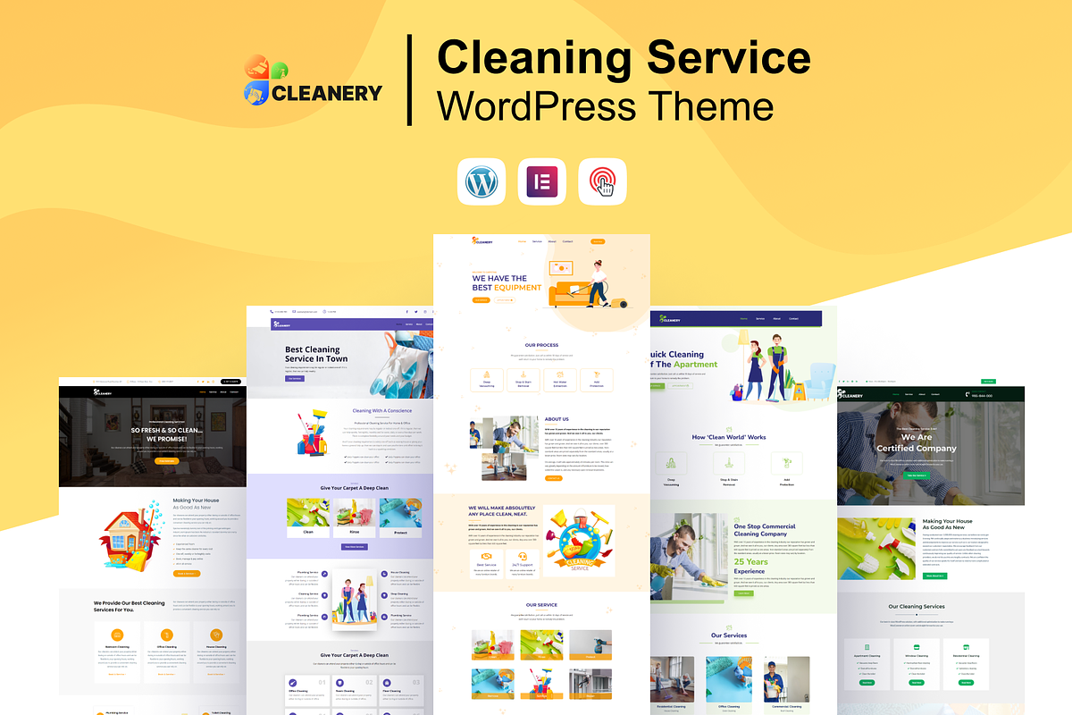 Cleaning Service WordPress Theme, a WordPress Template by Themespell (Photo 1 of 7)