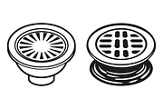 Two different drain designs, an Object Graphic by Billah Hub (Thumbnail 2 of 3)