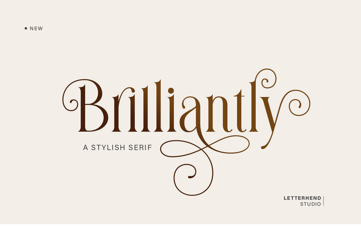 Brilliantly - A Stylish Serif, a Serif Font by Letterhend Studio