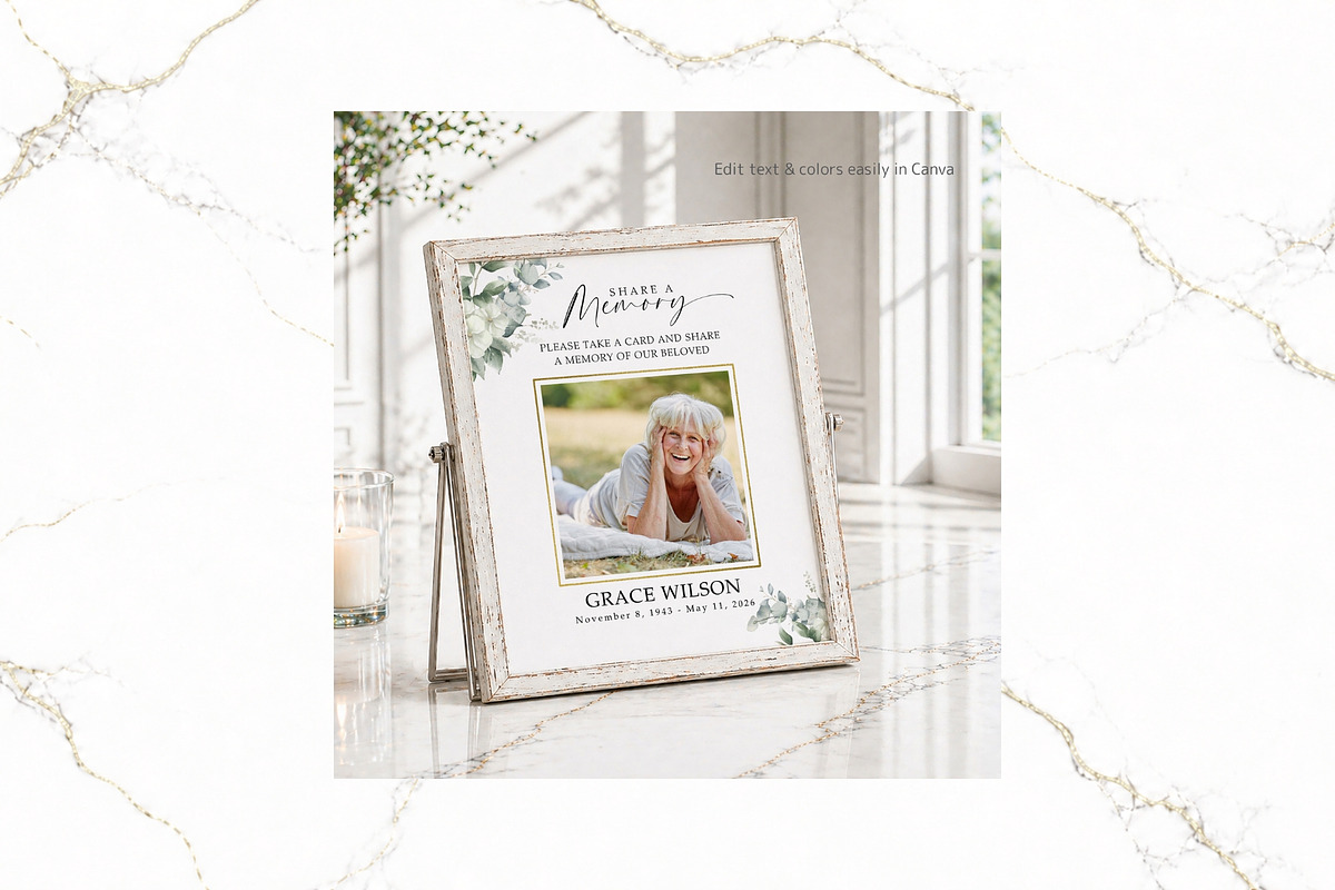 Share a Memory Sign & Card CV FR007, a Poster Template by TyphoonStudio (Photo 3 of 6)