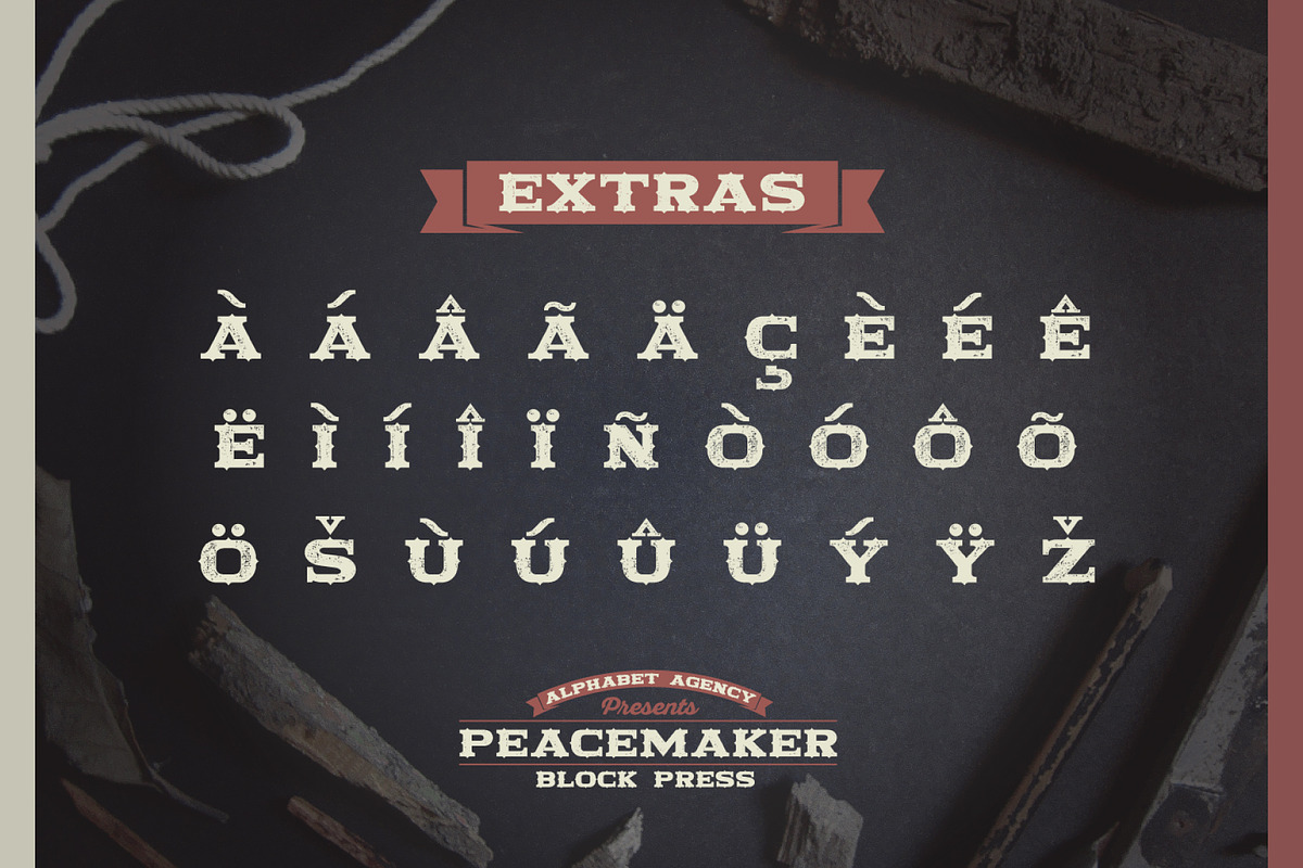 PEACEMAKER FONT SERIES, a Slab Serif Font by Alphabet Agency (Photo 7 of 13)