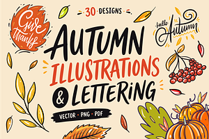 Autumn Lettering & Illustrations