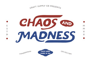 Chaos And Madness - Handdrawn Font