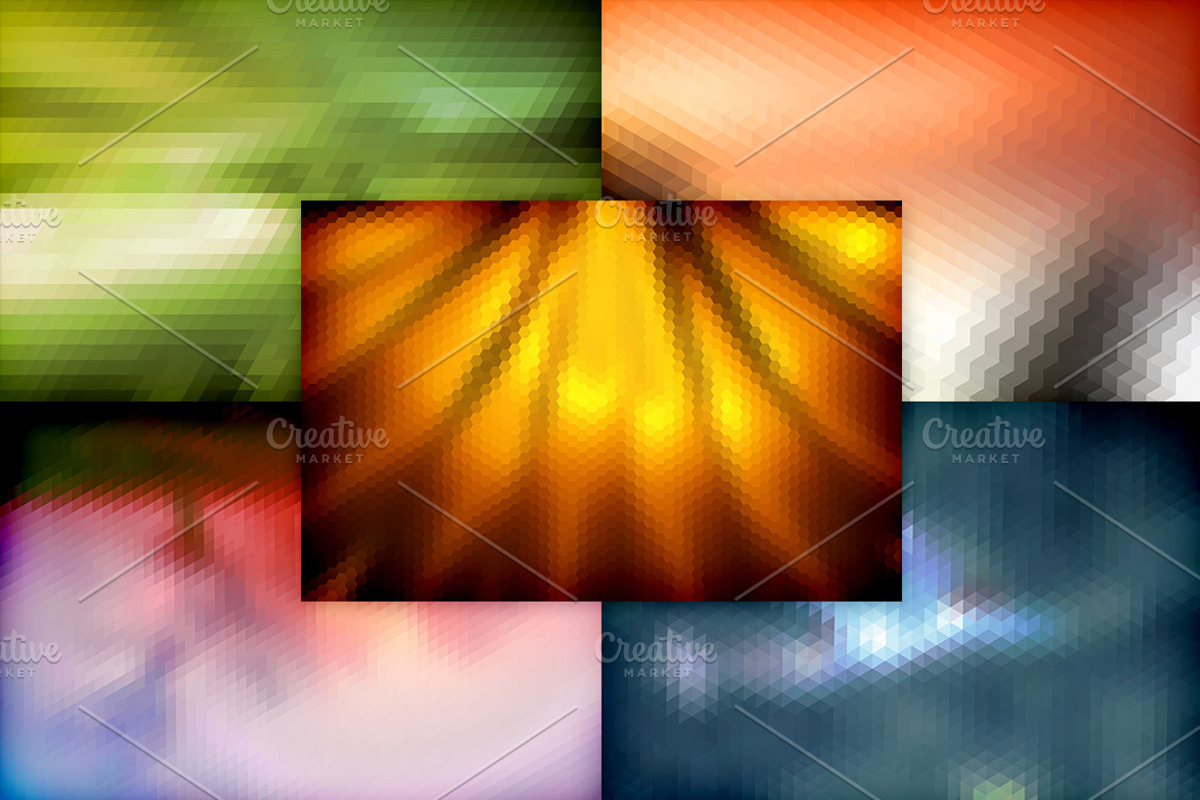 Geometric Mosaic Backgrounds Pack 1 preview 3