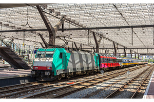 Dutch intercity train on Rotterdam station, a Transportation Photo by Leonid Andronov
