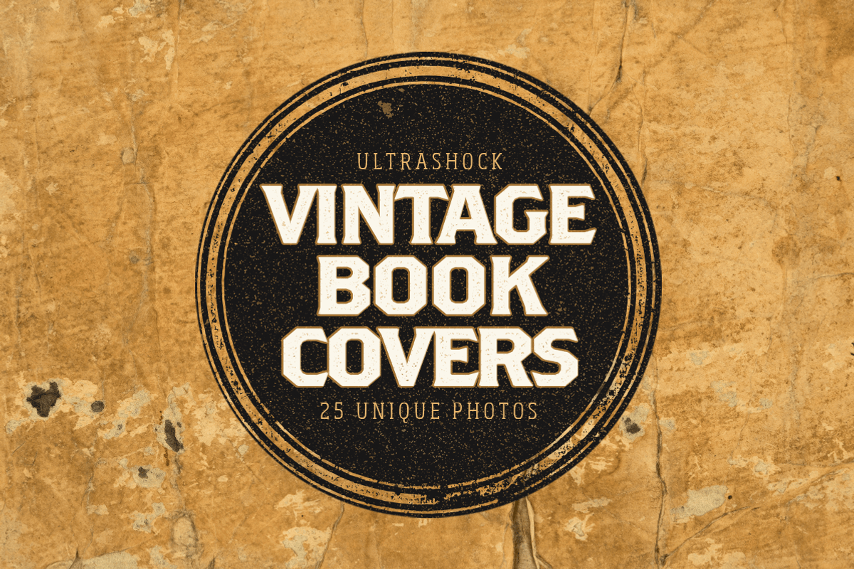Vintage Book Covers Photo Pack, a Texture Graphic by Ultrashock (Photo 1 of 5)