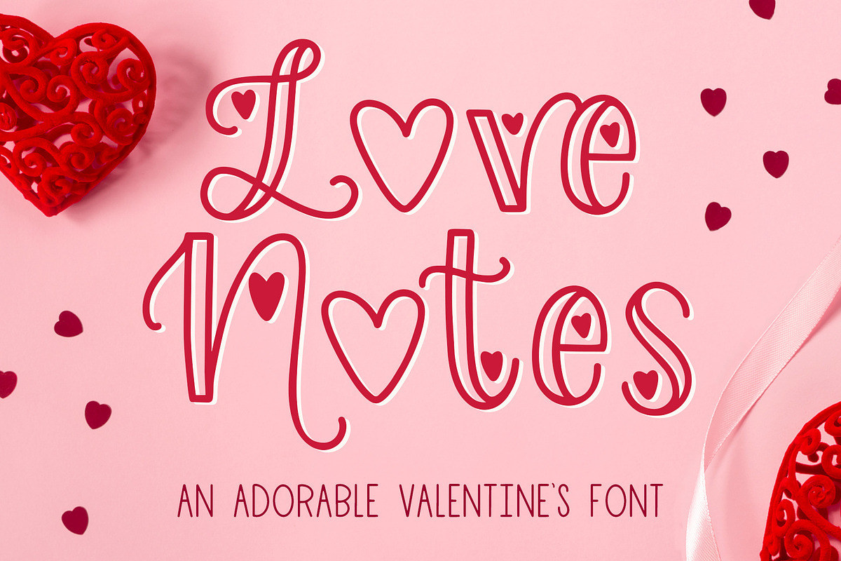 Love Notes, Valentines Script Font, a Script Font by Jordyn Alison Designs (Photo 1 of 4)