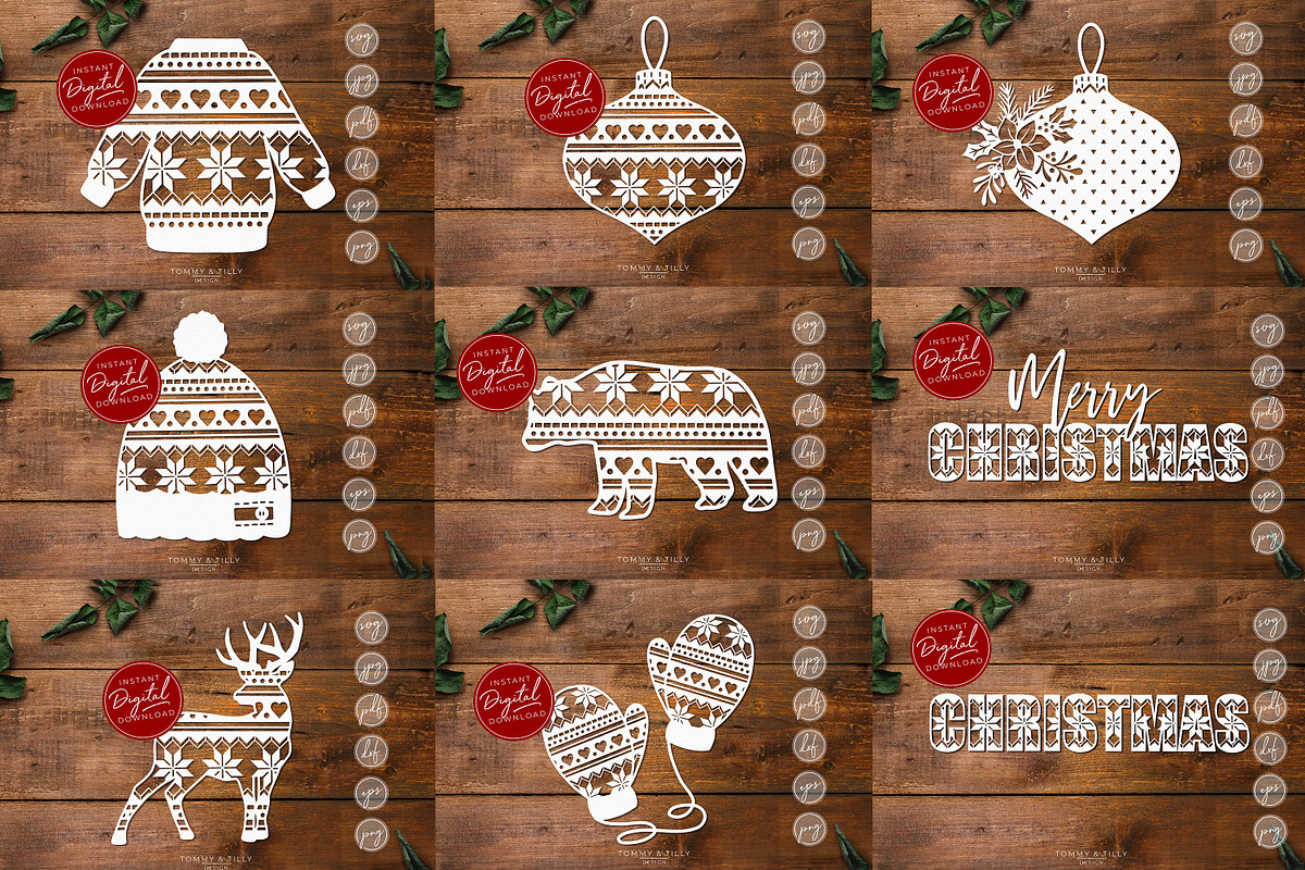 Christmas Mega Bundle, an Object Graphic by Tommy & Tilly Design (Photo 4 of 12)