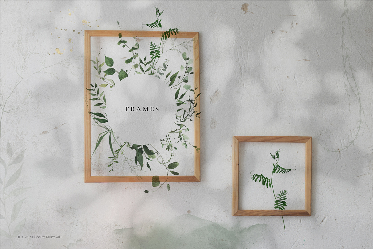 World Of Leaves. Greenery Watercolor, an Object Graphic by Khrys.art (Photo 7 of 15)