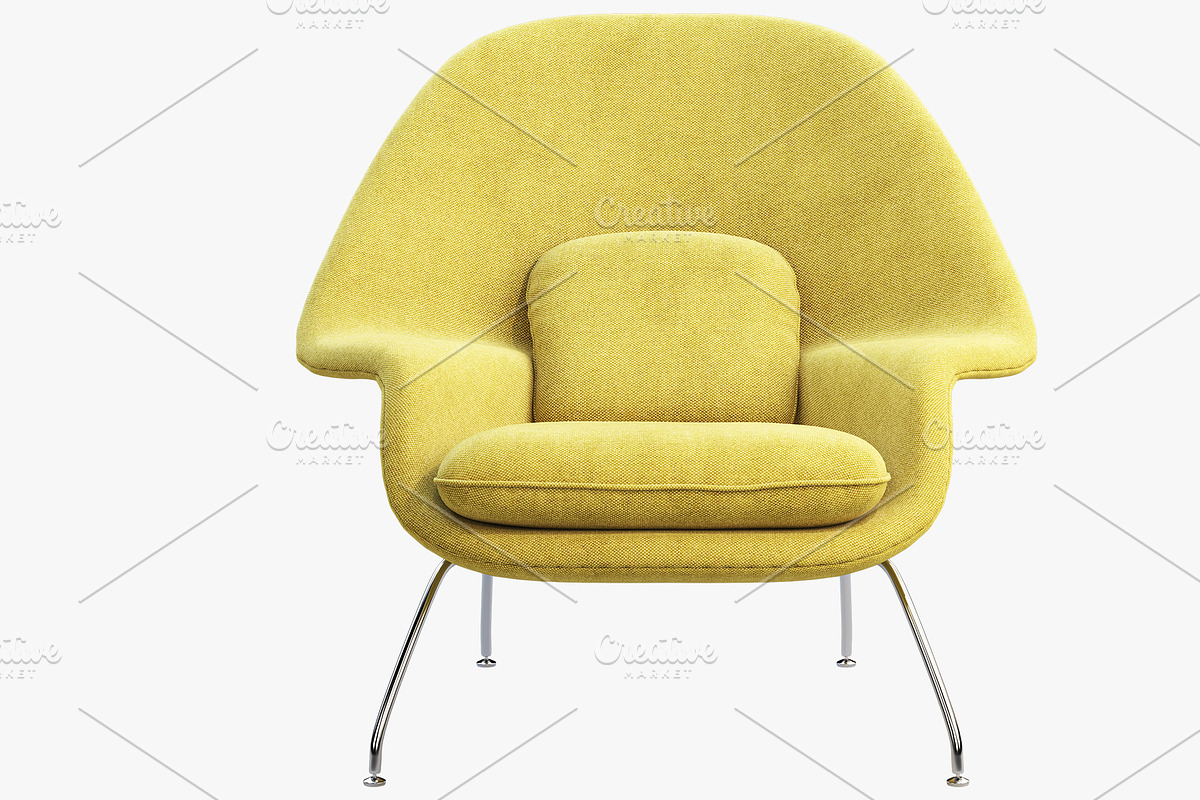 Womb Chair and Ottoman 3d model, a Furniture 3D Model by 3dmitruk (Photo 6 of 15)