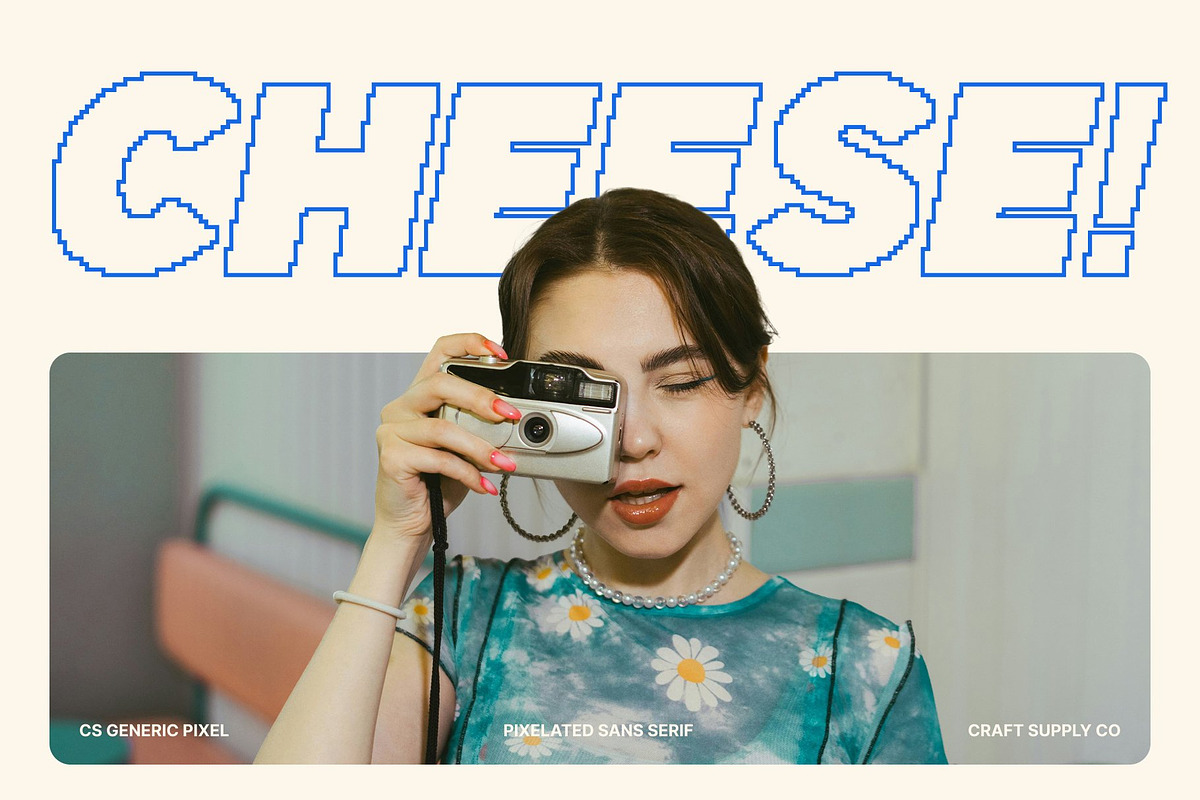 CS Generic Pixel, a Sans Serif Font by Craft Supply Co. (Photo 7 of 8)
