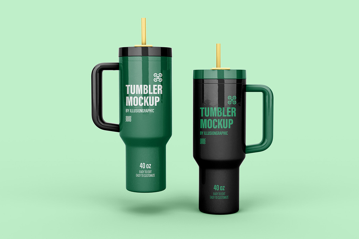 Tumbler Mockup - 6 views, a Cups & Container Mockup by Illusiongraphic (Photo 5 of 17)