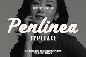 Penlinea Modern Brush Script Font, a Script Font by PutraCetol Studio
