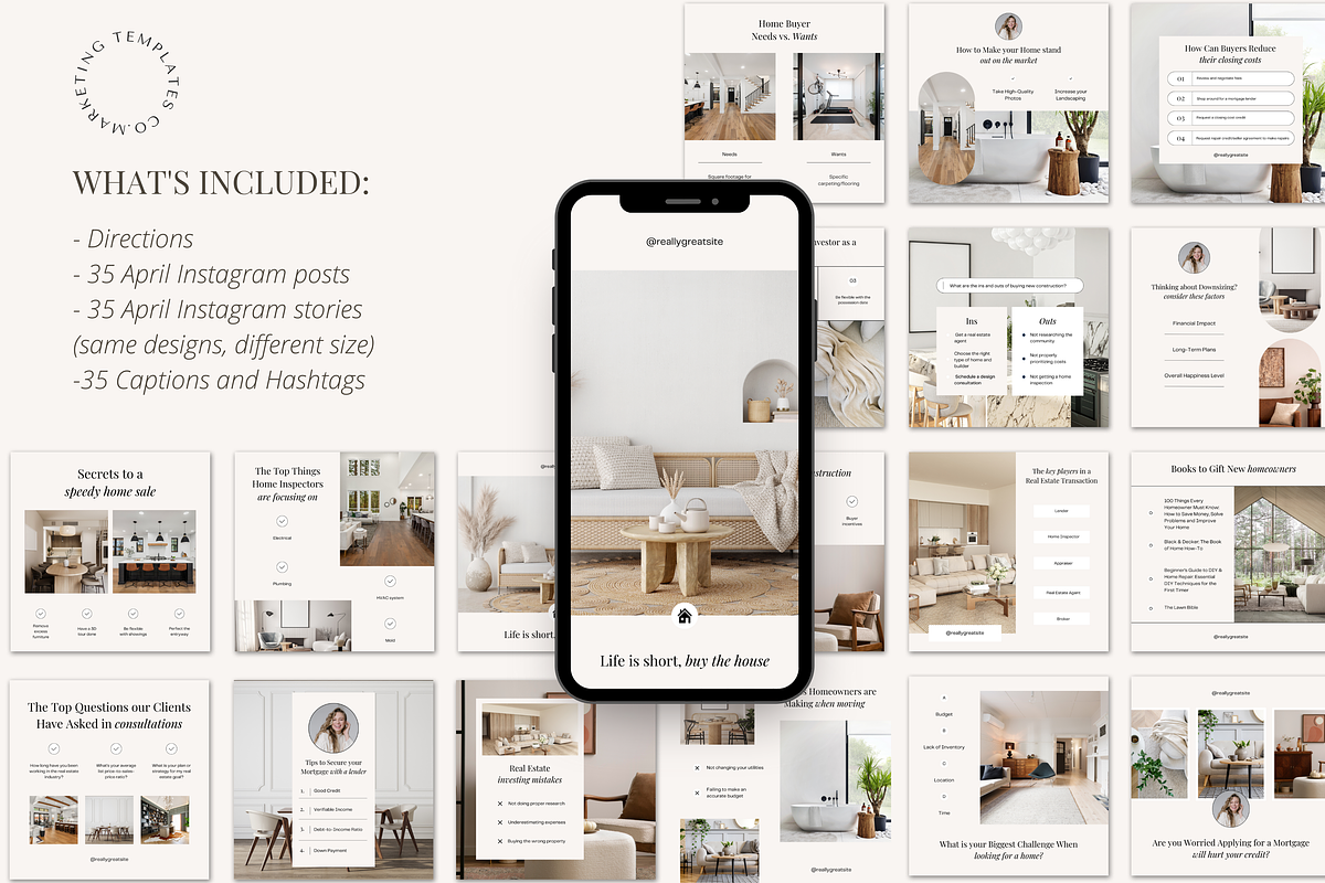 April Real Estate Posts with Caption, a Social Media Template by Marketing Templates Co. (Photo 14 of 18)