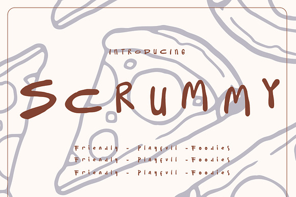 Scrummy Foodies Font preview 7