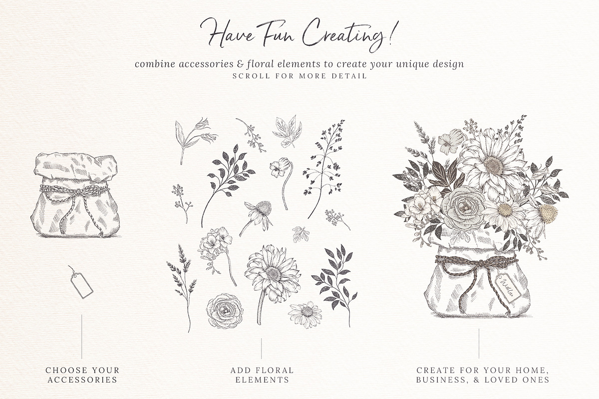 Floral Procreate Brushes and Stamps, a Brush Add-On by Sophia J Caldwell (Photo 8 of 18)