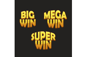 Slot symbols-Big Win, Mega Win and, an Object Illustration by BabySofja