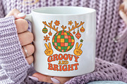 Groovy Christmas Disco Ball PNG, an Illustration by CraftArtStudio (Thumbnail 3 of 4)