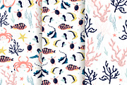 8 cute sea bottom patterns, a Pattern Graphic by narinadraban (Thumbnail 3 of 4)